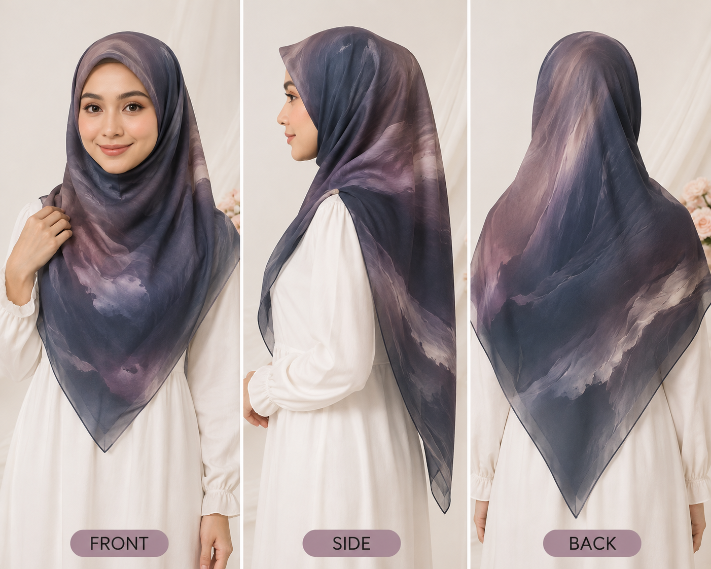 Georgette Triangle Printed Scarf