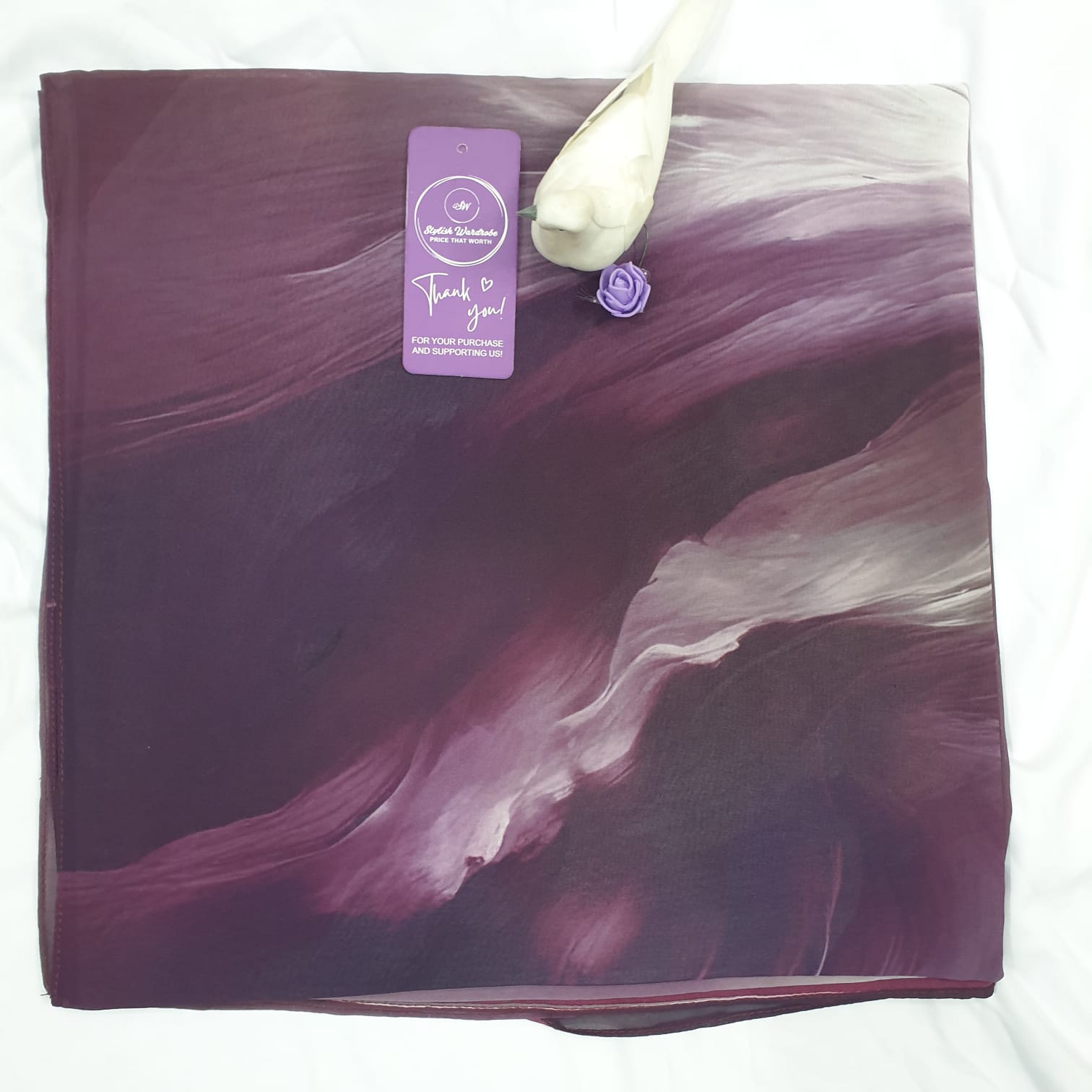 Georgette Triangle Printed Scarf - Image 13